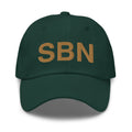 Navy/Green & Gold SBN South Bend Airport Code Dad hat