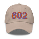 Orange and Purple 602 Phoenix Area Code Dad hat