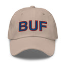 Blue and Red BUF Buffalo Airport Code Dad Hat