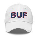 Blue and Red BUF Buffalo Airport Code Dad Hat