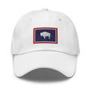 Wyoming Flag Dad Hat Merit Energy Back Logo
