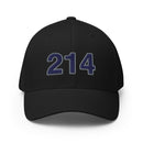 Navy & Gray 214 Dallas Area Code Closed Back Hat