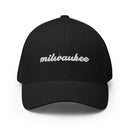 Cursive Milwaukee Closed Back Hat