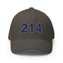Navy & Gray 214 Dallas Area Code Closed Back Hat