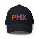 Orange and Purple PHX Phoenix Airport Code Closed Back Hat