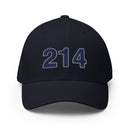 Navy & Gray 214 Dallas Area Code Closed Back Hat