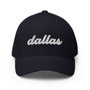 Cursive Dallas TX Closed Back Hat