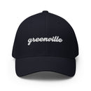 Cursive Greenville SC Closed Back Hat