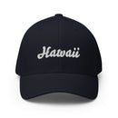 Cursive Hawaii Closed Back Hat