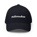 Cursive Milwaukee Closed Back Hat