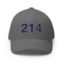 Navy & Gray 214 Dallas Area Code Closed Back Hat