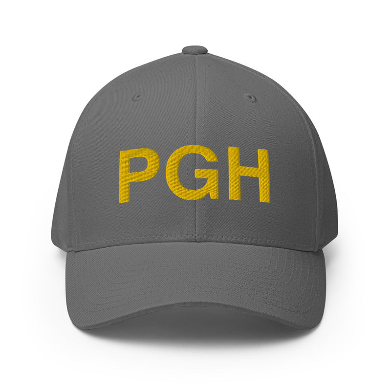 PGH Black & Gold Pittsburgh Closed Back Hat