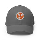 Black & Orange Tennessee Flag Closed Back Hat