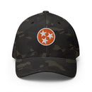 Black & Orange Tennessee Flag Closed Back Hat