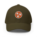 Black & Orange Tennessee Flag Closed Back Hat