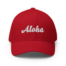 Cursive Aloha Closed Back Hat