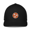 Orange Tennessee Flag Closed Back Trucker Hat