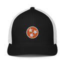 Orange Tennessee Flag Closed Back Trucker Hat
