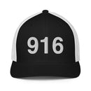 916 Sacramento Area Code Closed Back Trucker Hat