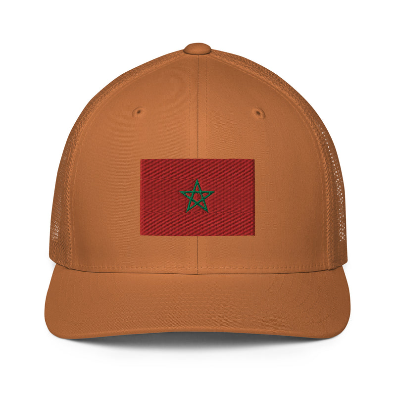 Moroccan Flag Closed Back Trucker Hat