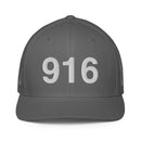 916 Sacramento Area Code Closed Back Trucker Hat