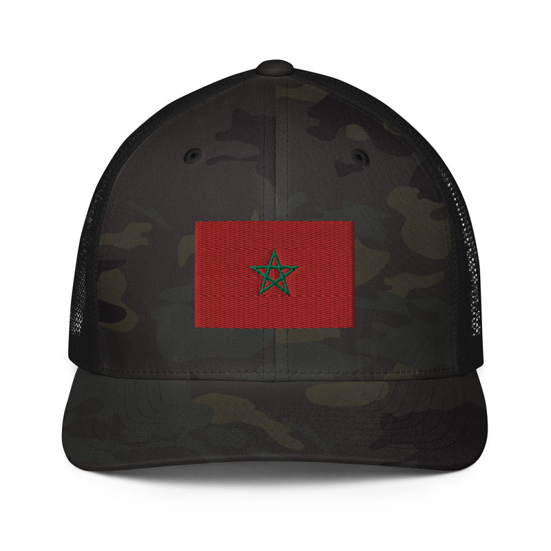 Moroccan Flag Closed Back Trucker Hat