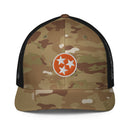 Orange Tennessee Flag Closed Back Trucker Hat
