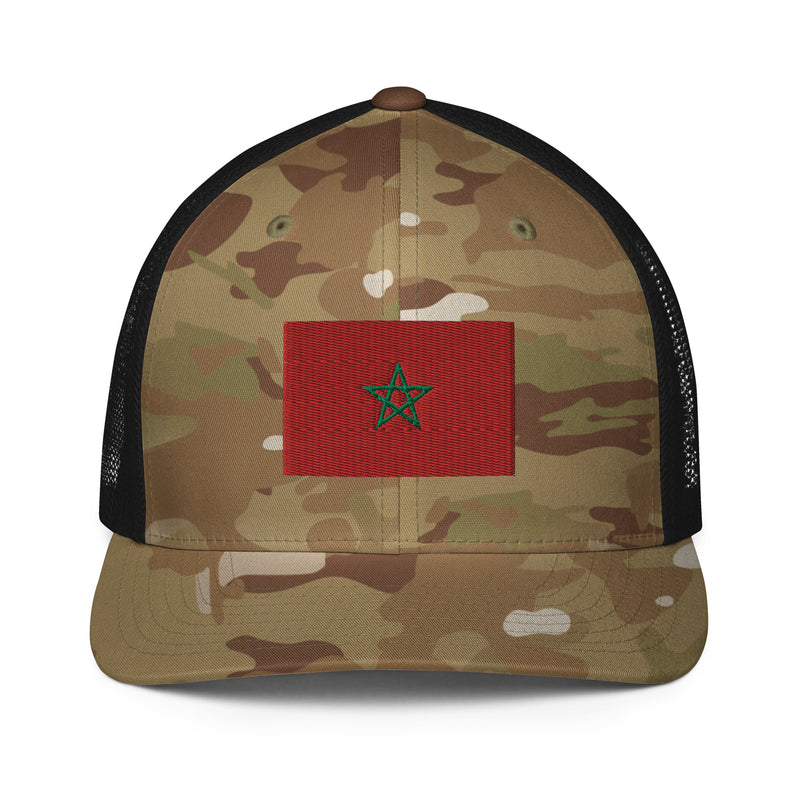 Moroccan Flag Closed Back Trucker Hat