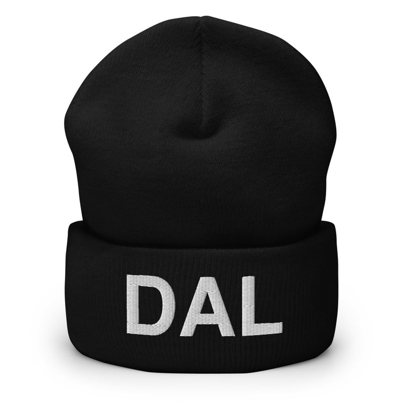 DAL Dallas Airport Code Cuffed Beanie