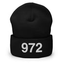 972 Dallas Area Code Cuffed Beanie
