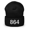 864 Greenville SC Area Code Cuffed Beanie