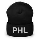 PHL Philadelphia Airport Code Cuffed Beanie