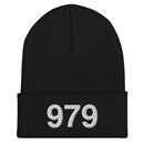 979 College Station Area Code Cuffed Beanie