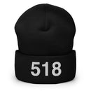 518 Upstate NY Area Code Cuffed Beanie