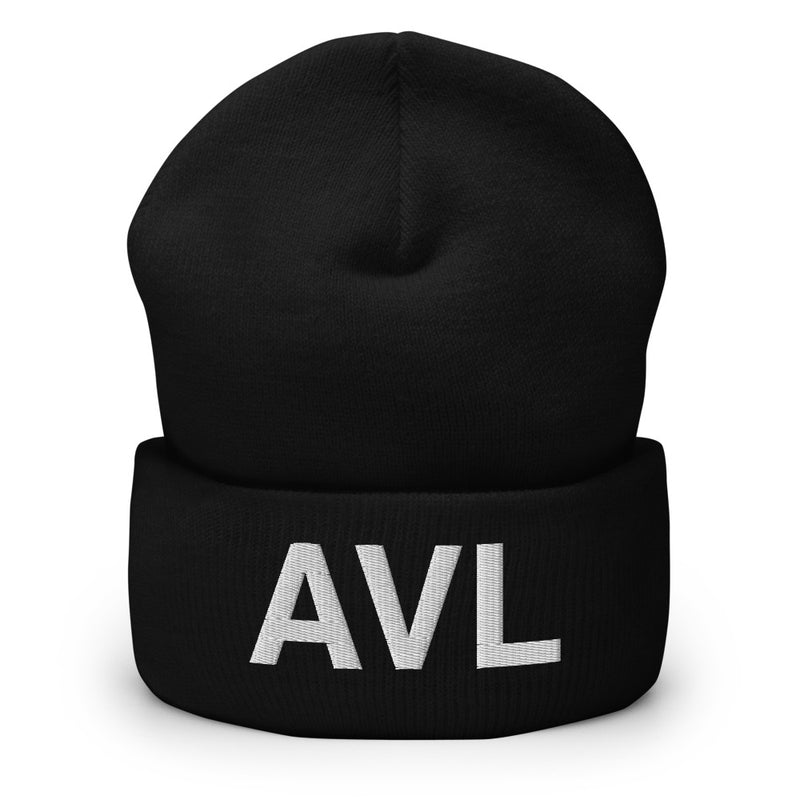 AVL Asheville NC Airport Code Cuffed Beanie