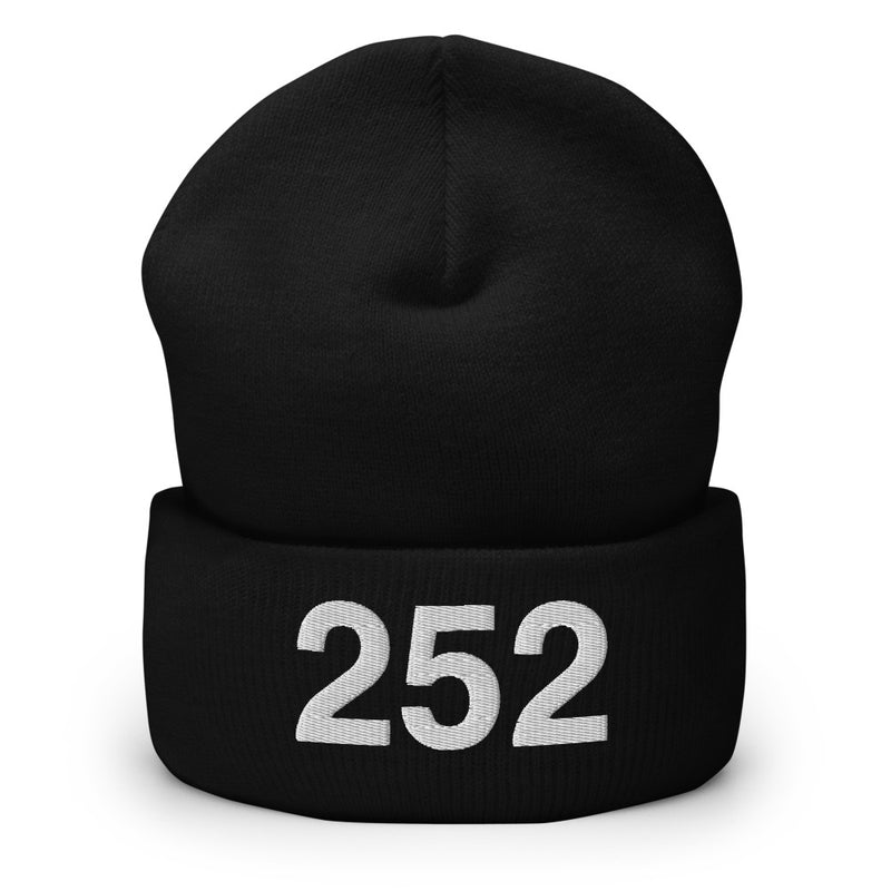 252 Outer Banks NC Area Code Cuffed Beanie