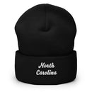 Cursive North Carolina Cuffed Beanie
