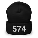574 South Bend IN Area Code Cuffed Beanie