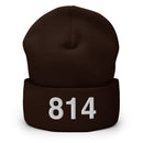 814 Erie Area Code Cuffed Beanie