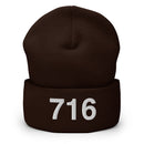 716 Buffalo NY Area Code Cuffed Beanie