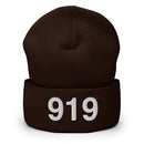 919 Raleigh NC Area Code Cuffed Beanie