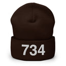 734 Ann Arbor Mi Area Code Cuffed Beanie