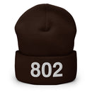 802 Vermont Area Code Cuffed Beanie