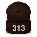 313 Detroit Mi Area Code Cuffed Beanie