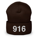916 Sacramento Area Code Cuffed Beanie.