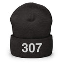 307 Wyoming Area Code Cuffed Beanie