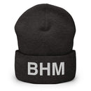 BHM Birmingham Airport Code Cuffed Beanie