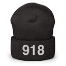 918 Tulsa Area Code Cuffed Beanie