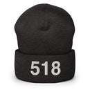 518 Upstate NY Area Code Cuffed Beanie