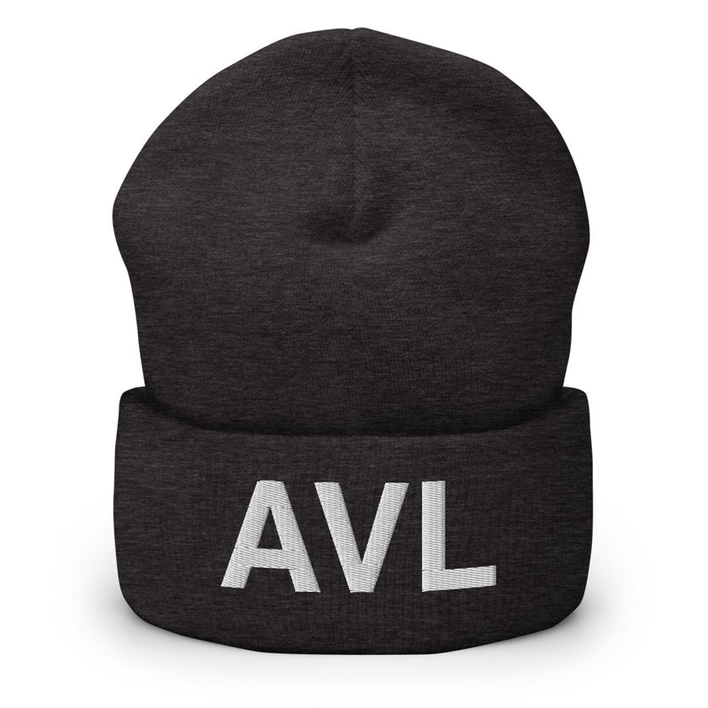 AVL Asheville NC Airport Code Cuffed Beanie